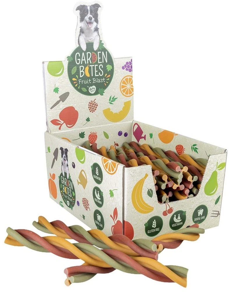 Duvo+ GARDEN BITES Vaisiniai dantų Twizzlers ''S'' 12.5cm 20 vnt. /300g / 36 (16436)