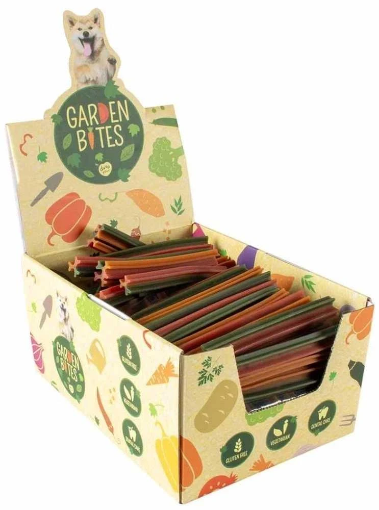 Duvo+ GARDEN BITES VEGANIŠKI TRIGUBI PAGALIUKAI "S" 13 cm 70 vnt. (ekranas po 70 vnt. x 3)