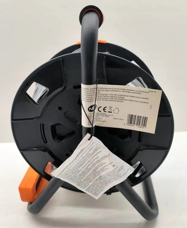 Düwi Būgninis ilgintuvas 4 lizdų H05VV-F 3G1.0, 25 m oranžinės-juodos spalvos / 24625