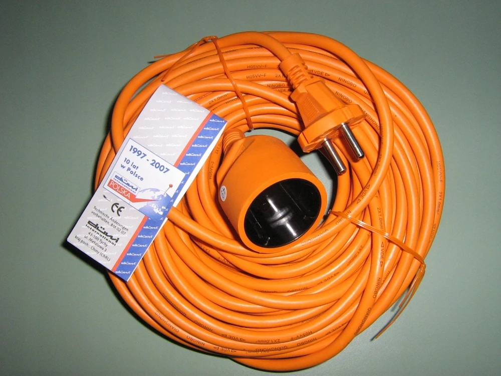 Düwi maitinimo kabelis VEJAPJOVĖS ILGINIMO LAIDAS, 20M, H05VV-F 2X1.0, ORANŽINIS 24974
