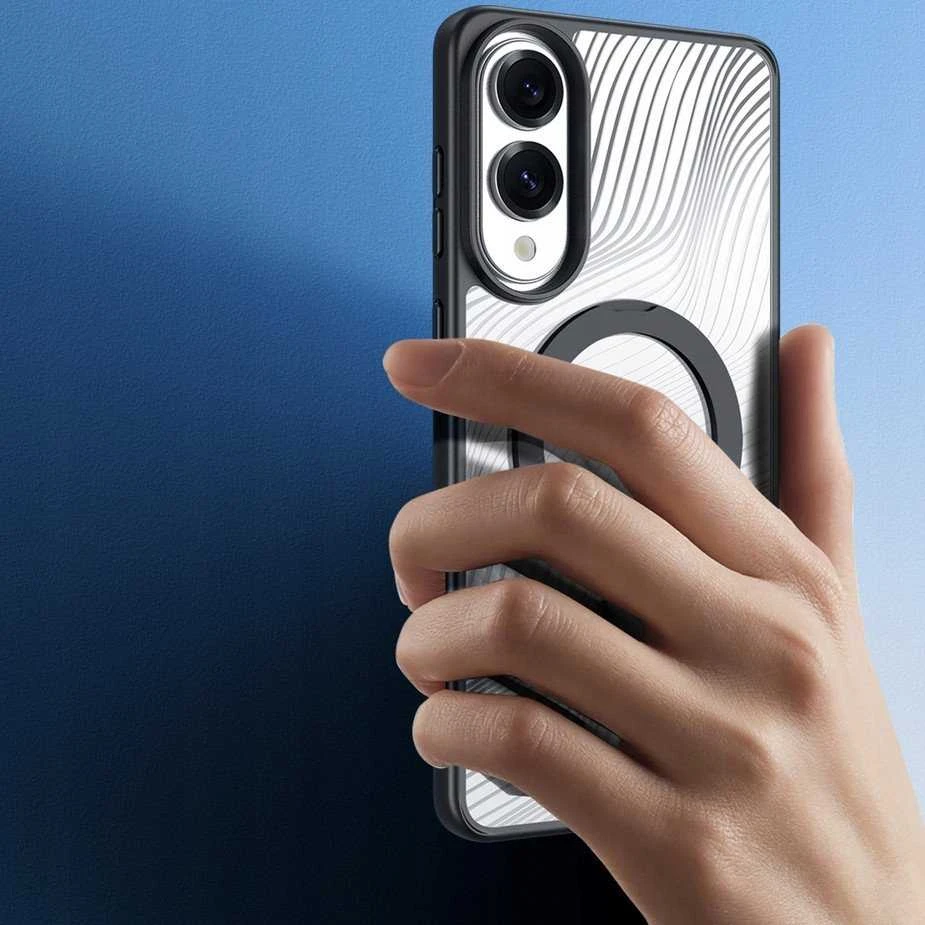 DUX DUCIS dėklas AIMO MAG compatible with MagSafe skirtas Samsung Galaxy S25 Edge juodos spalvos