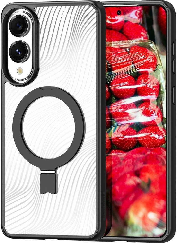 DUX DUCIS dėklas AIMO MAG compatible with MagSafe skirtas Samsung Galaxy S25 Edge juodos spalvos