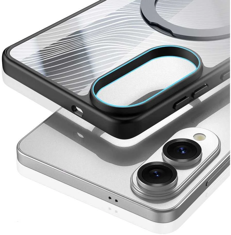 DUX DUCIS dėklas AIMO MAG compatible with MagSafe skirtas Samsung Galaxy S25 Edge juodos spalvos
