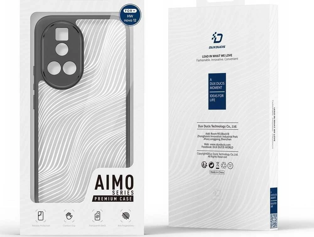 Dux Ducis Aimo Huawei Nova 12 – dėklas telefonui juodos spalvos