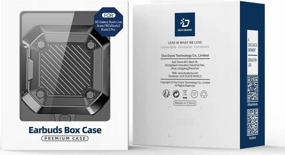 Dux Ducis SECG Samsung Galaxy Buds Live / Buds Pro / Buds 2 / Buds 2 Pro - dėklas telefonui juodos spalvos