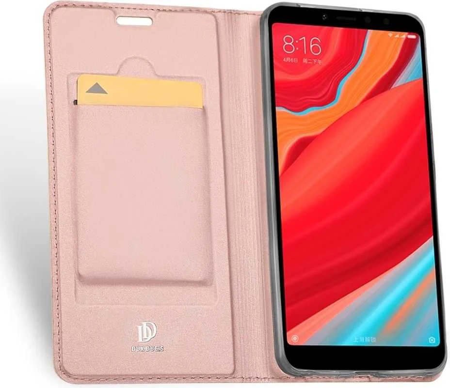 Dux Ducis Premium atverčiamas dėklas skirtas Xiaomi Redmi S2, Rose Gold