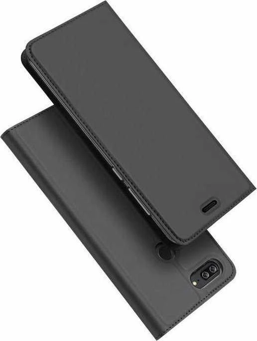 Dux Ducis Premium atverčiamas dėklas skirtas Huawei Y9 (2018), pilkas