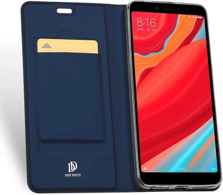 Dux Ducis Premium atverčiamas dėklas skirtas Xiaomi Redmi S2, mėlynas