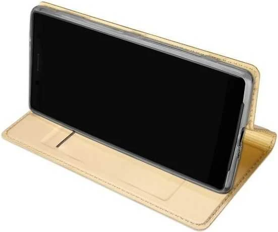 Dux Ducis Premium atverčiamas dėklas skirtas Huawei Y5 / Y5 Prime (2018), auksinis