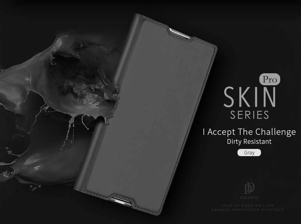 Dux Ducis Premium atverčiamas dėklas skirtas Sony Xperia XA1, auksinis