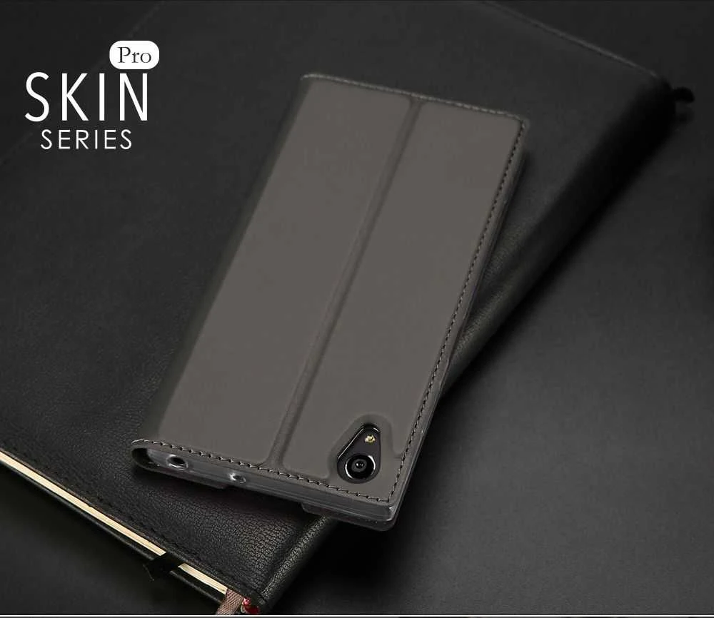Dux Ducis Premium atverčiamas dėklas skirtas Sony Xperia XA1, auksinis