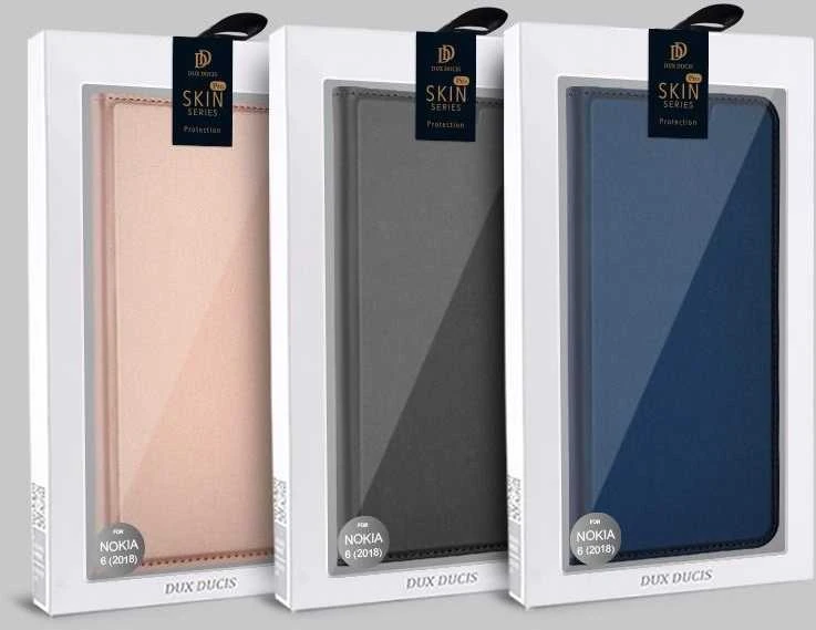 Dux Ducis Premium atverčiamas dėklas skirtas Nokia 2, auksinis