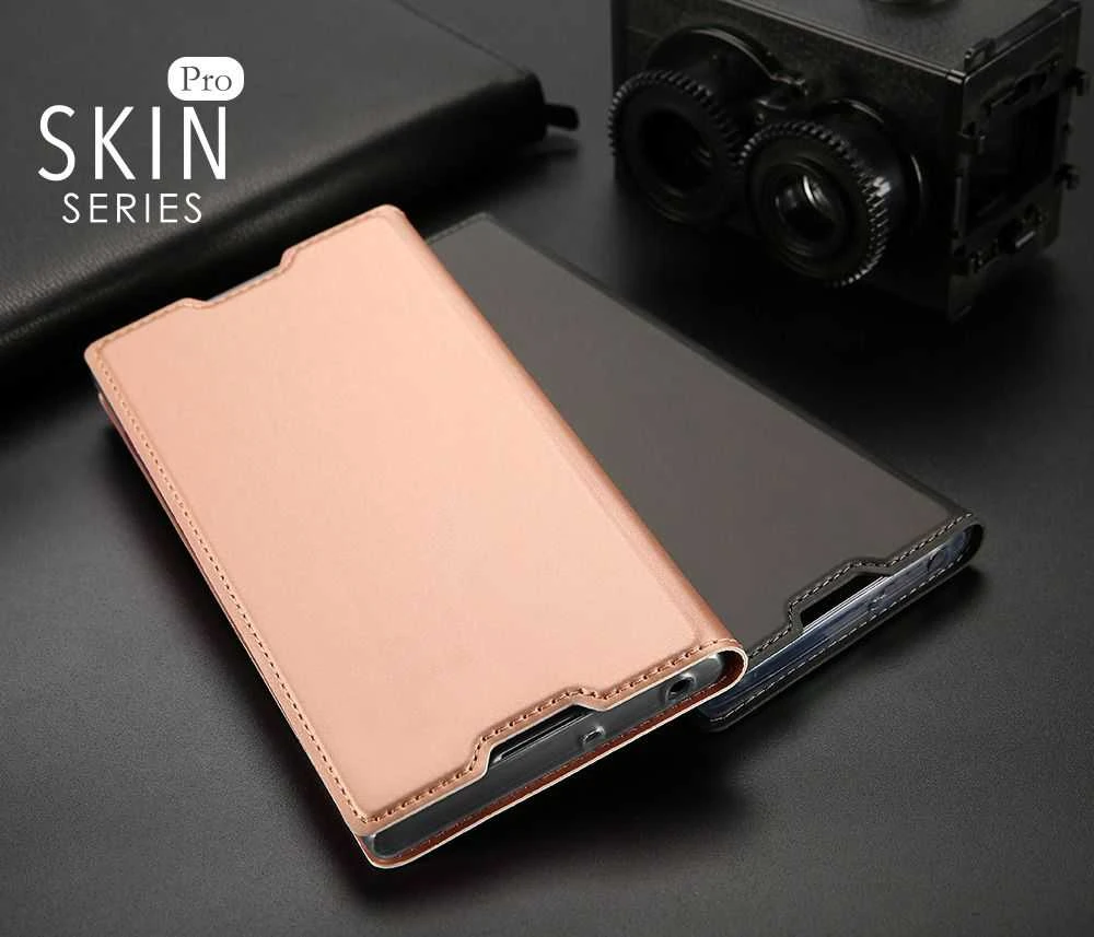 Dux Ducis Premium atverčiamas dėklas skirtas Sony Xperia XA1, auksinis