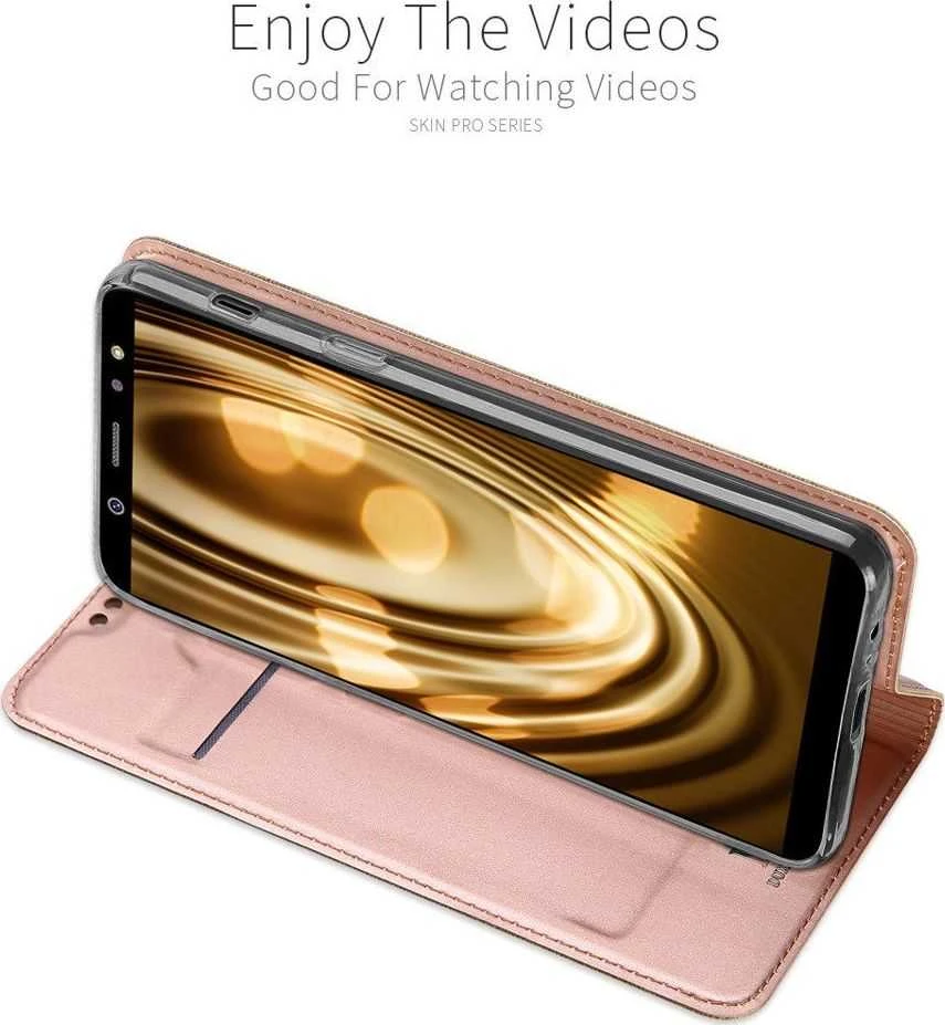 Dux Ducis Premium atverčiamas dėklas skirtas Samsung A305 Galaxy A30, Rose Gold