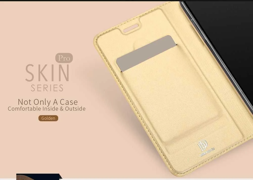 Dux Ducis Premium atverčiamas dėklas skirtas Huawei Mate 10, auksinis