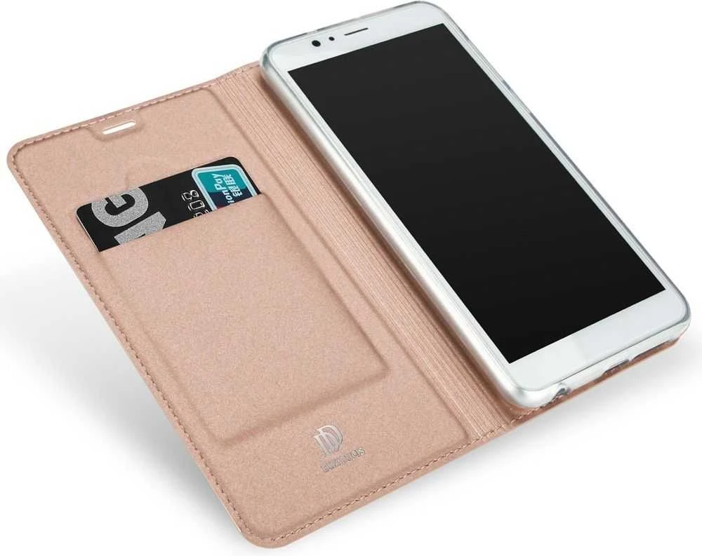 Dux Ducis Premium atverčiamas dėklas skirtas Huawei Y3 (2017), Rose Gold