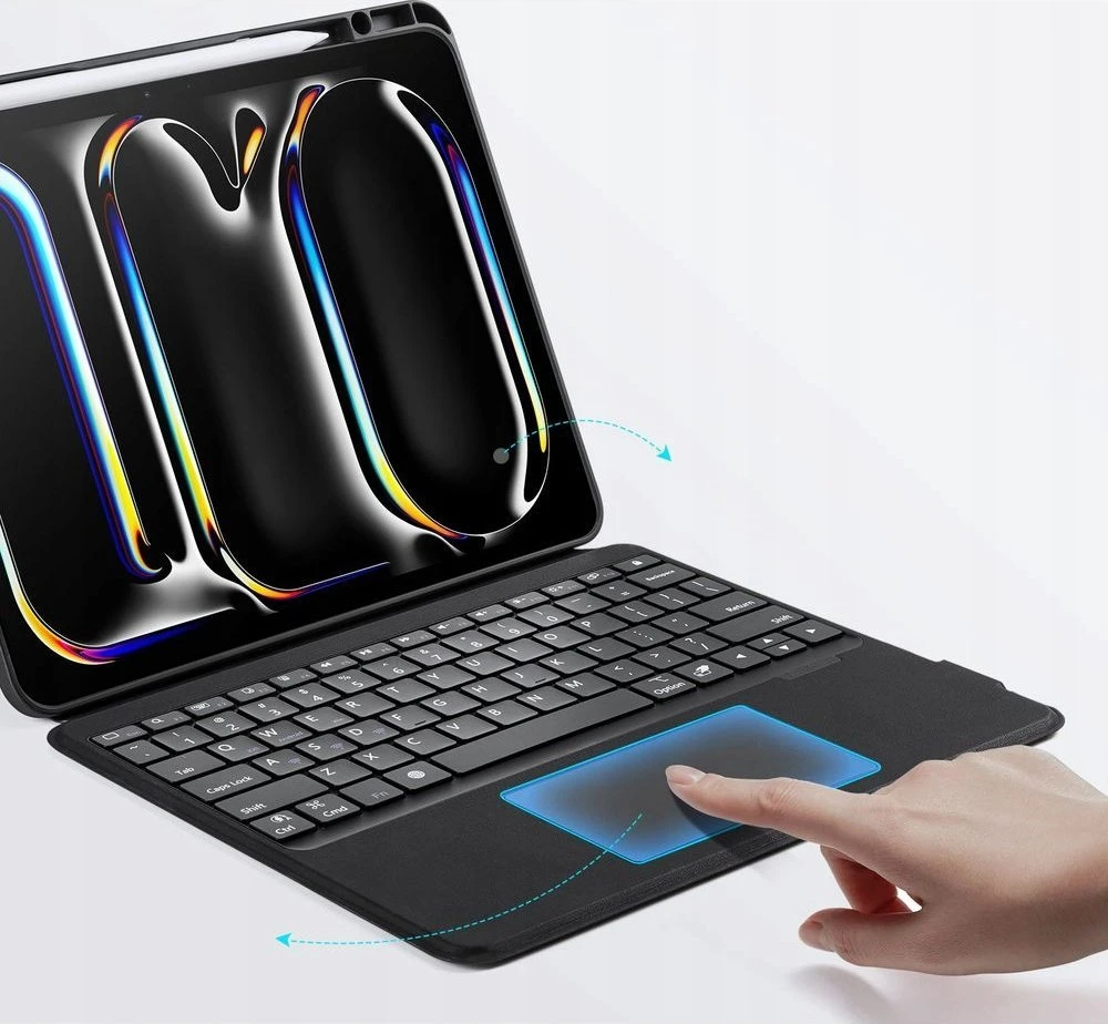 DUX DUCIS dėklas DK sulankstomas su belaide klaviatūra iPad Pro 13 (2024) juodas