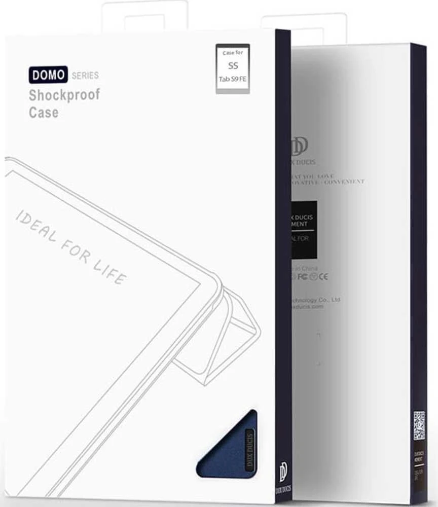 Dėklas Dux Ducis Domo Samsung X400/X406 Tab S10 Lite/X520/X526 Tab S10 FE/X510/X516 Tab S9 FEE tamsiai mėlynas