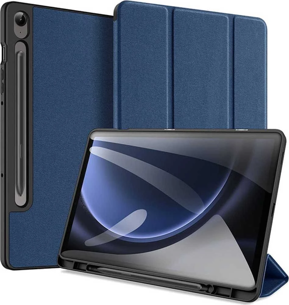 Dėklas Dux Ducis Domo Samsung X400/X406 Tab S10 Lite/X520/X526 Tab S10 FE/X510/X516 Tab S9 FEE tamsiai mėlynas