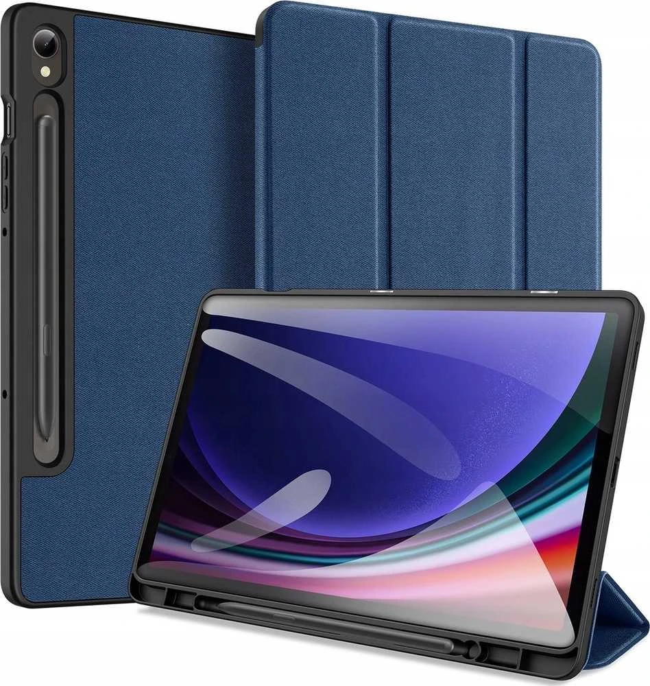 Dėklas Dux Ducis Domo Samsung X400/X406 Tab S10 Lite/X520/X526 Tab S10 FE/X510/X516 Tab S9 FEE tamsiai mėlynas
