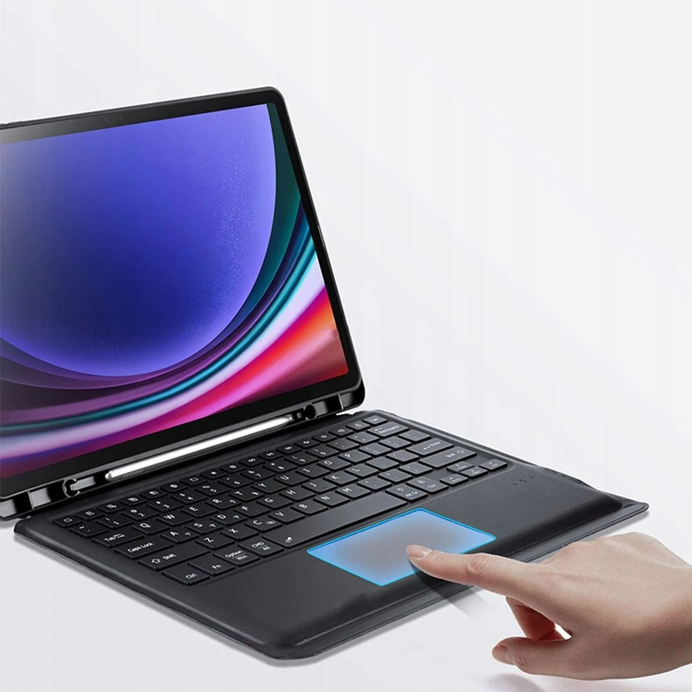 Dėklas su klaviatūra Dux Ducis DK Samsung X820 Tab S10 Plus/X810/816 Tab S9 Plus/X610/X616 Tab S9 FE Plus juodas