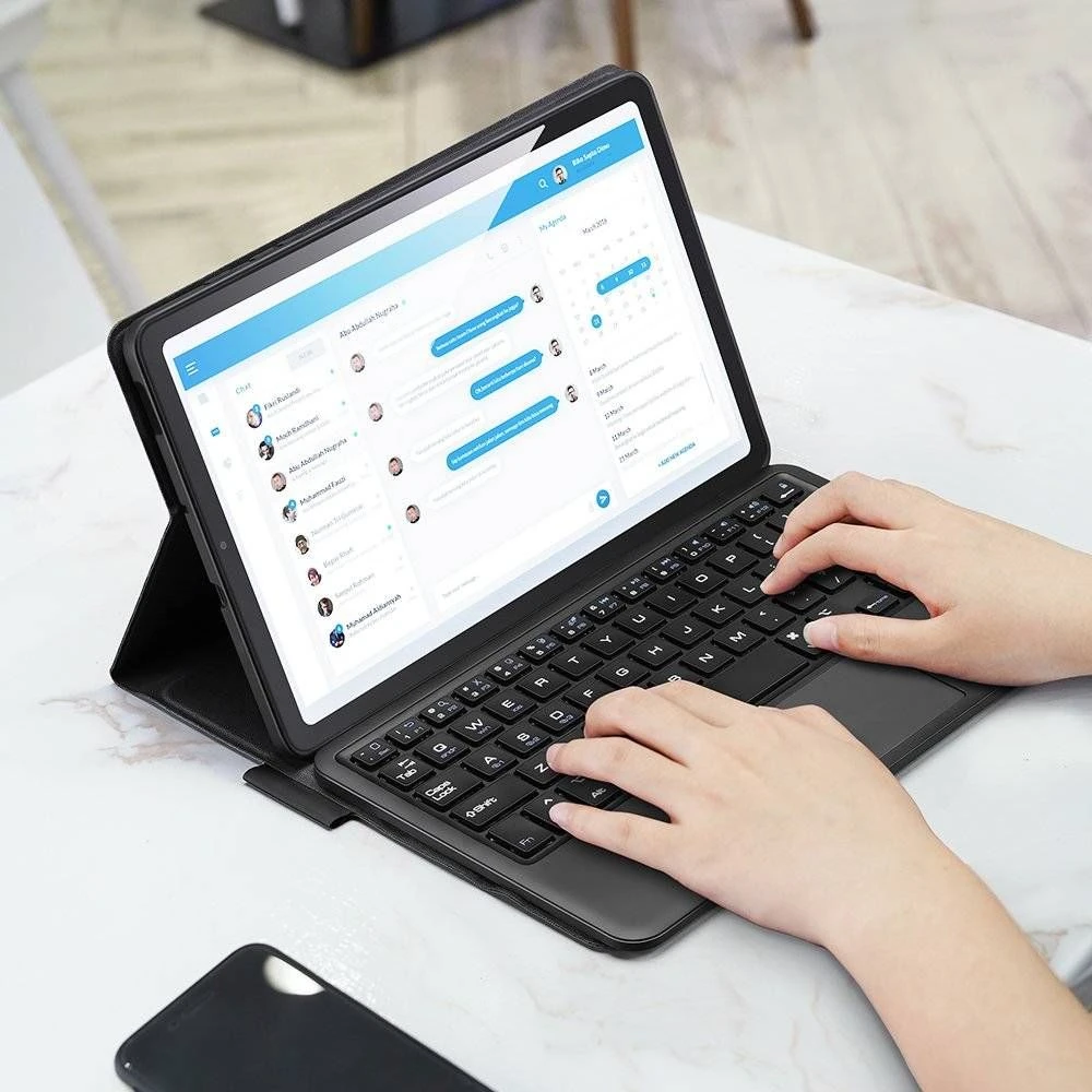 Dux Ducis BluetoothKeyboard dėklas (TK Series) skirtas Samsung Tab S6 Lite – juodos spalvos