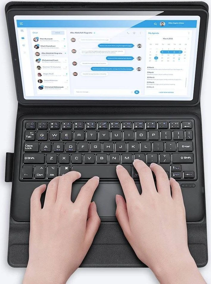 Dux Ducis BluetoothKeyboard dėklas (TK Series) skirtas Samsung Tab S6 Lite – juodos spalvos