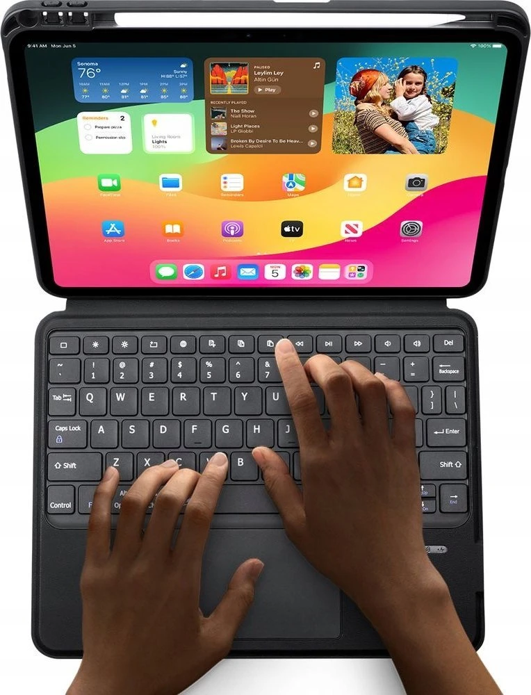 DUX DUCIS dėklas DK sulankstomas su belaide klaviatūra iPad Pro 11 (2024) juodas