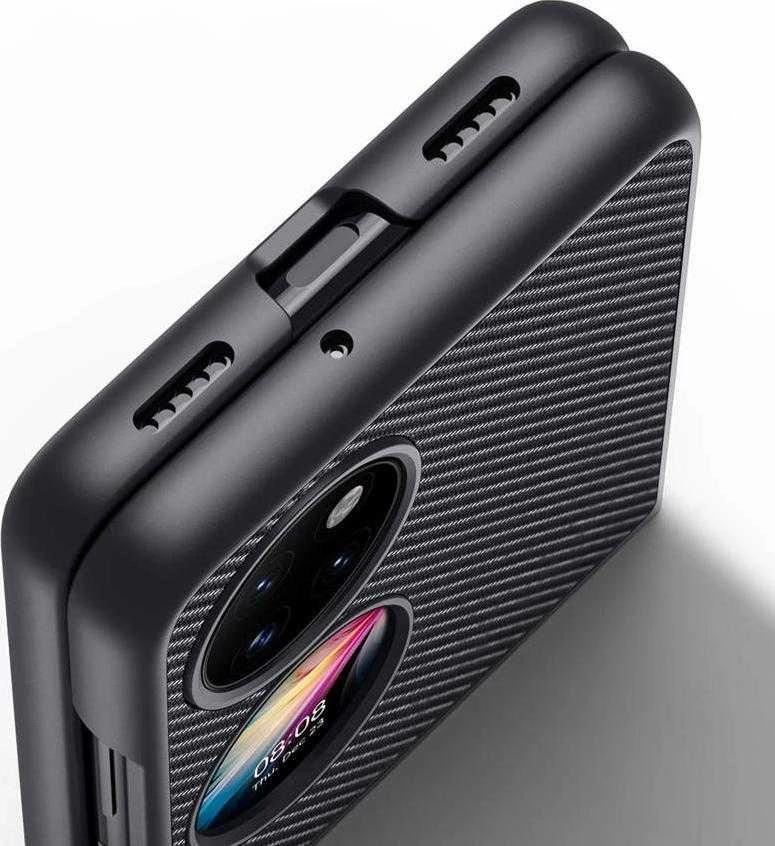 Dux Ducis Fino dėklas skirtas Huawei P50 Pocket, juodas
