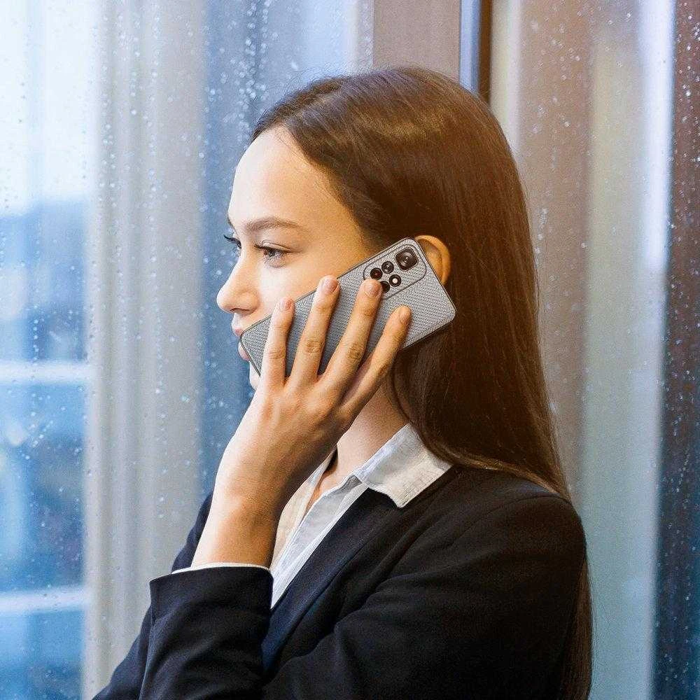 Dux Ducis Fino covered with nylon material Poco M4 Pro 5G dėklas telefonui mėlynos spalvos