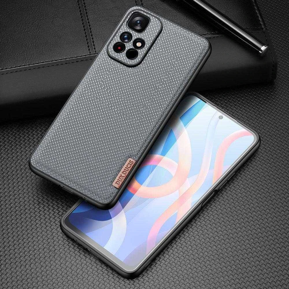 Dux Ducis Fino covered with nylon material Poco M4 Pro 5G dėklas telefonui mėlynos spalvos