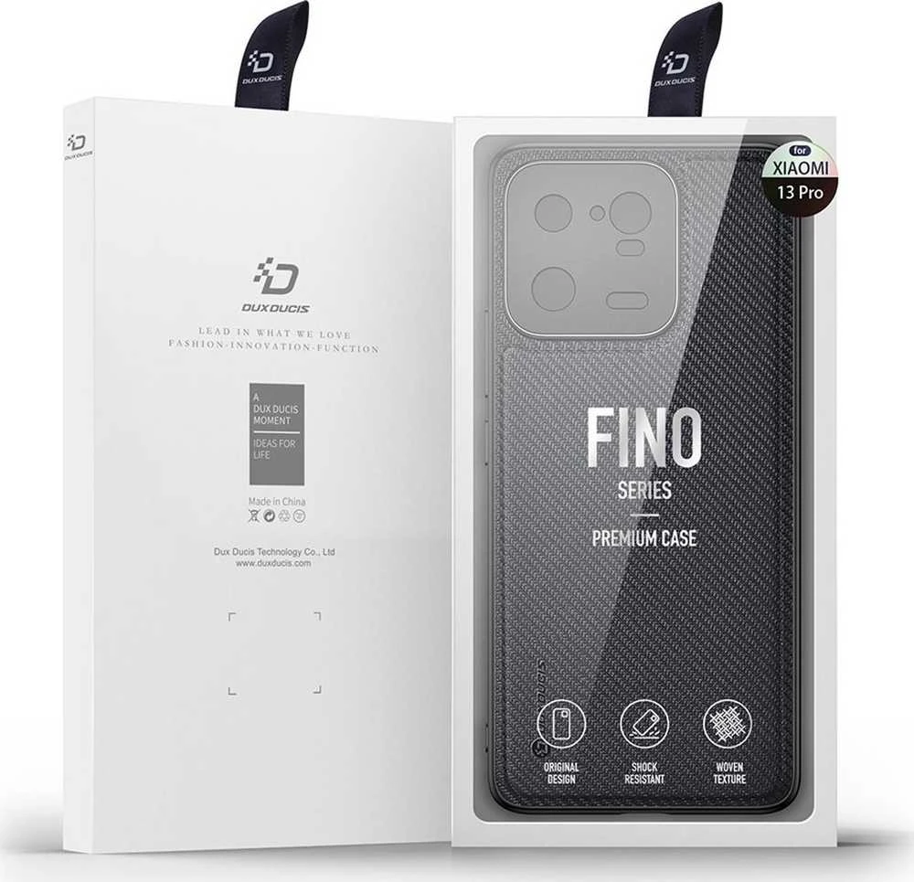 Dux Ducis Fino Xiaomi 13 Pro with silikoninis frame dėklas telefonui pilkos spalvos
