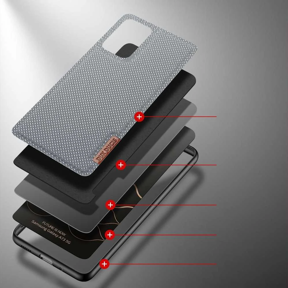 Dux Ducis Fino is made of nylon material Samsung Galaxy A73 dėklas telefonui mėlynos spalvos