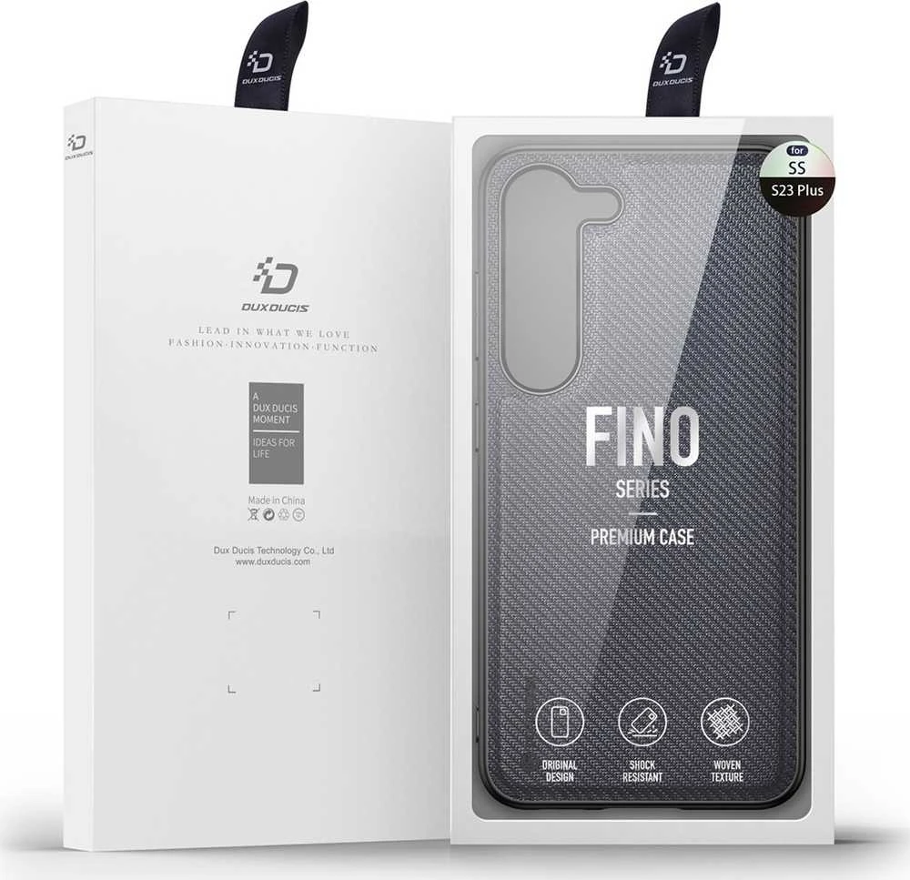 Dux Ducis Fino Samsung Galaxy S23 Plus with silikoninis frame dėklas telefonui pilkos spalvos