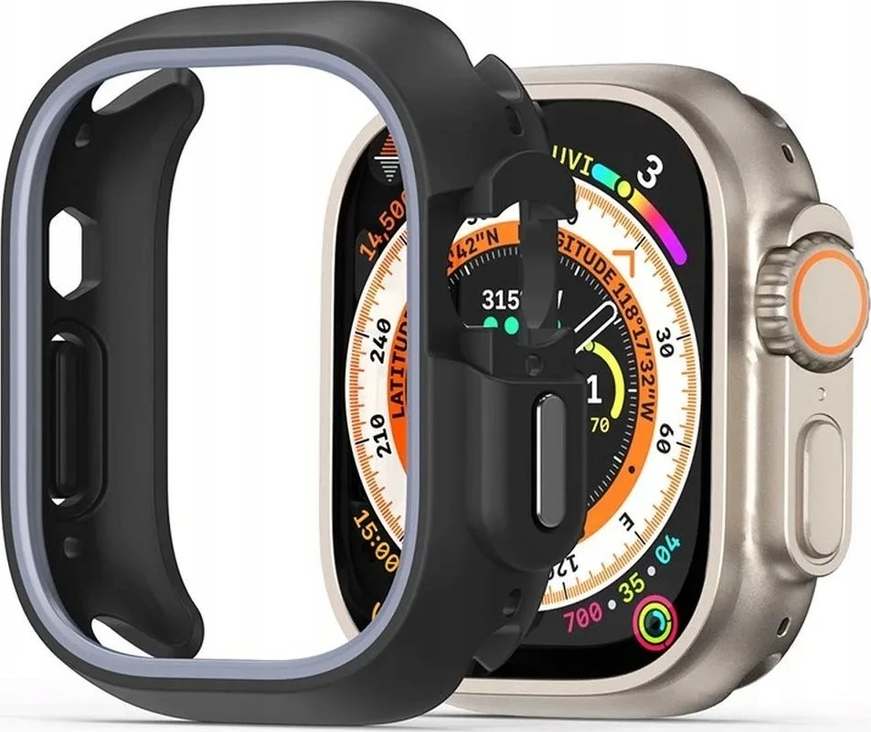 Dux Ducis dėklas BAMO Apple Watch Ultra / Ultra 2 49 mm vidurnakčio pilkoms