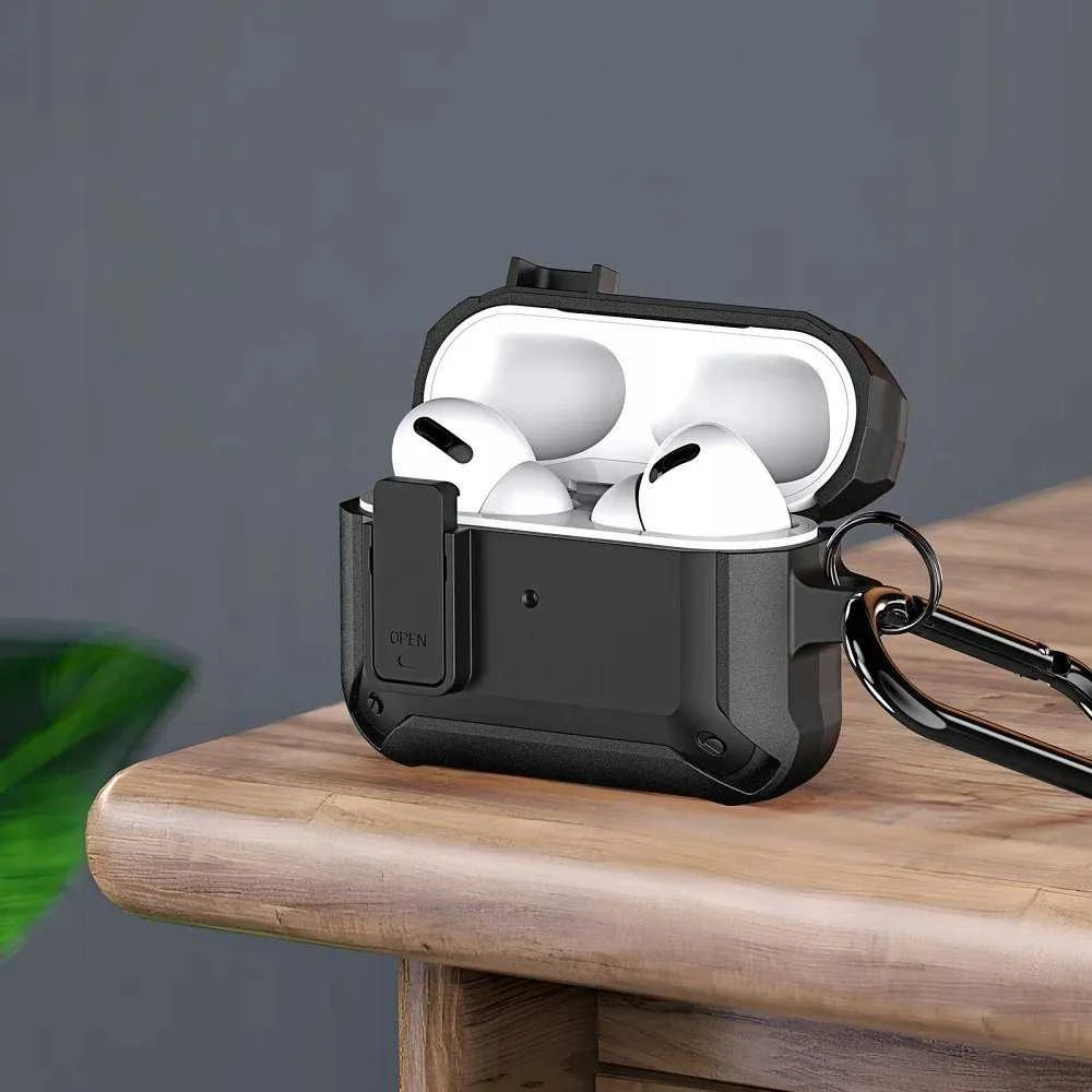 Earbuds dėklas Dux Ducis PECO skirta AirPods 3 apsauginis armor juodas