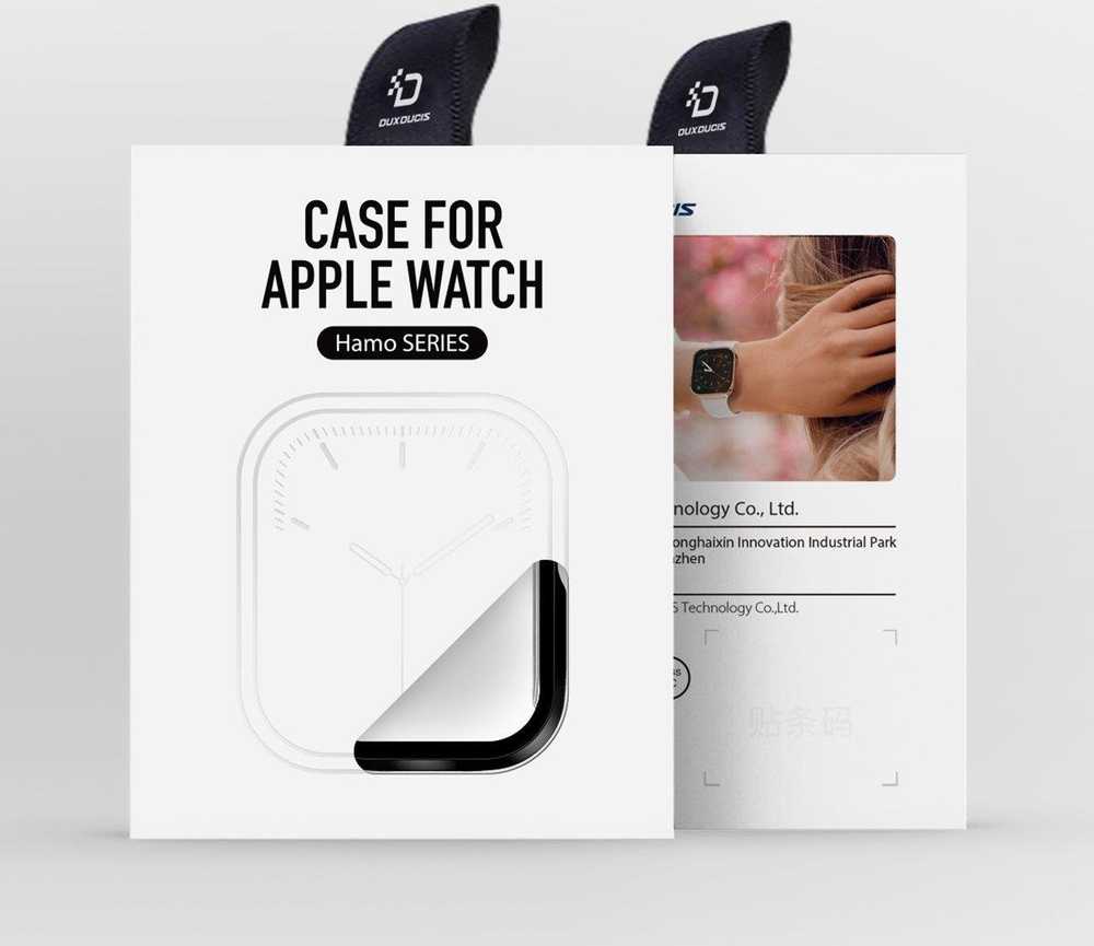 LCD apsauginis stikliukas/dėklas Dux Ducis Hamo Apple Watch 41mm juodas