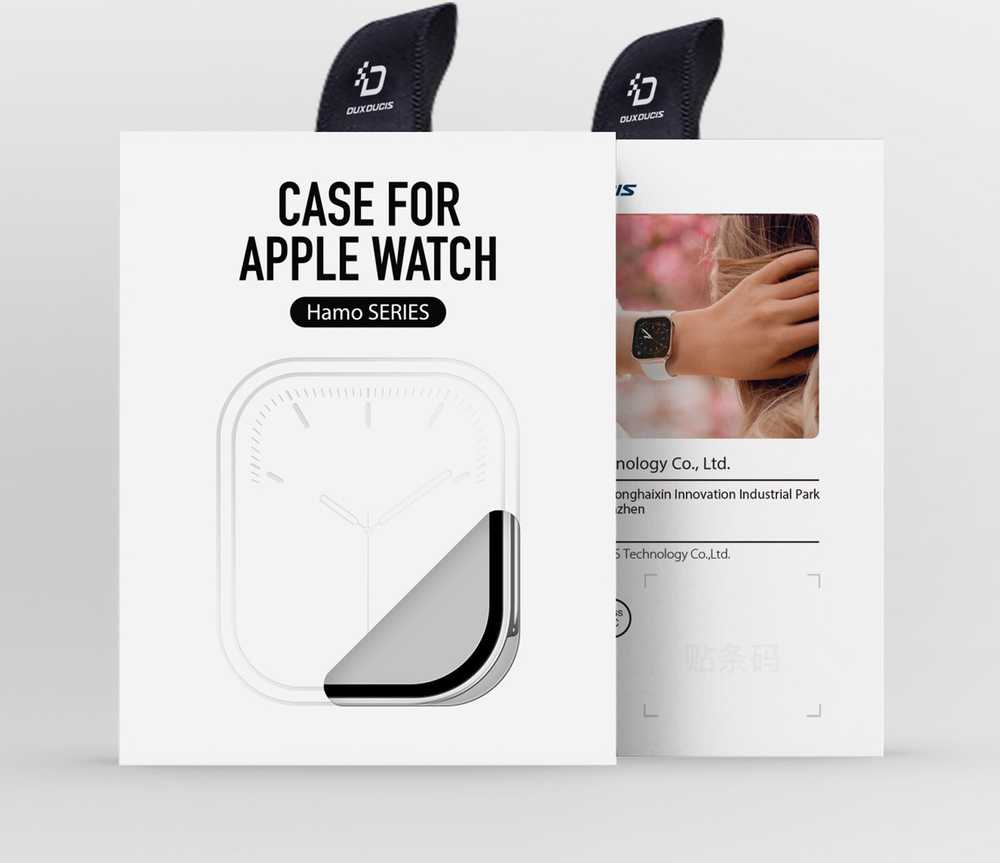 LCD apsauginis stikliukas/dėklas Dux Ducis Hamo Apple Watch Ultra 49mm sidabrinis