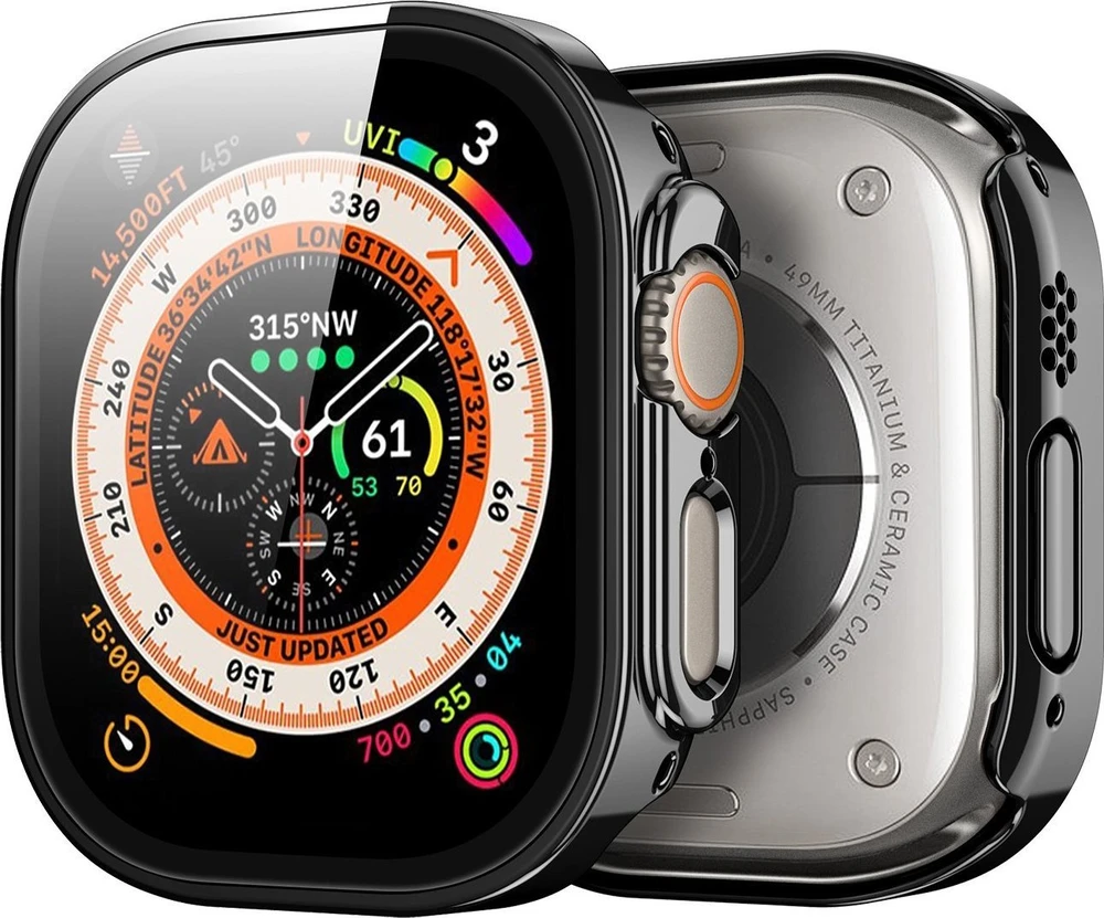 LCD apsauginis stikliukas/dėklas Dux Ducis Hamo Apple Watch Ultra 49mm juodas
