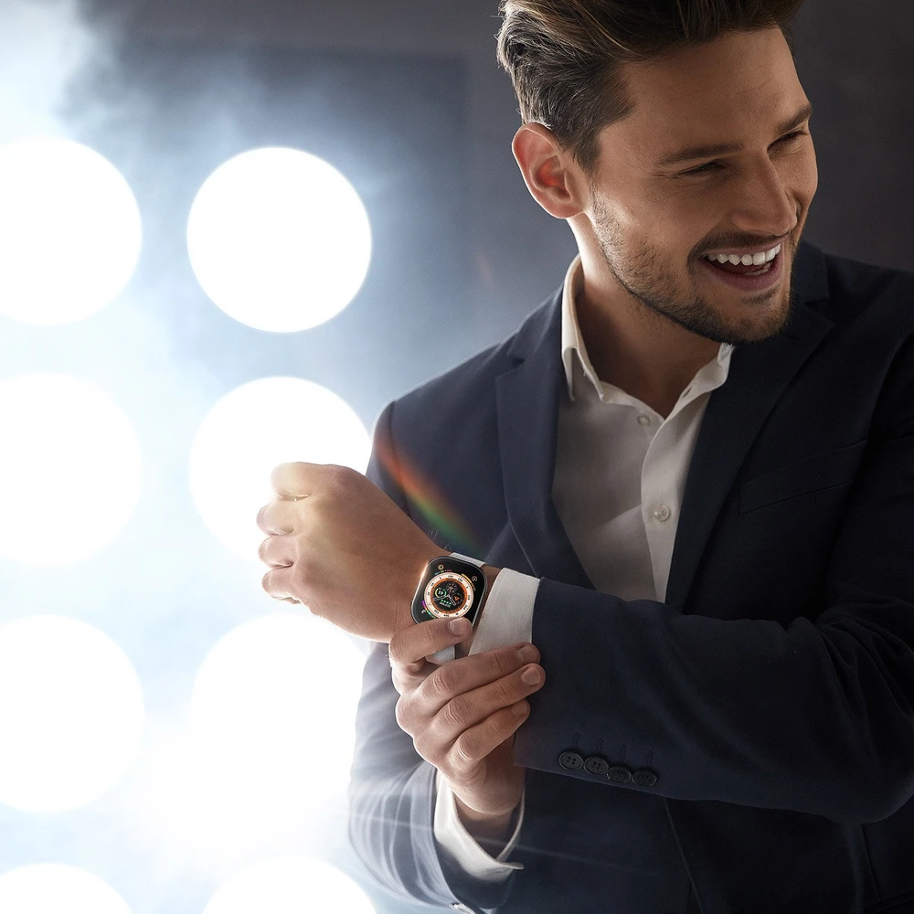 LCD apsauginis stikliukas/dėklas Dux Ducis Hamo Apple Watch Ultra 49mm juodas