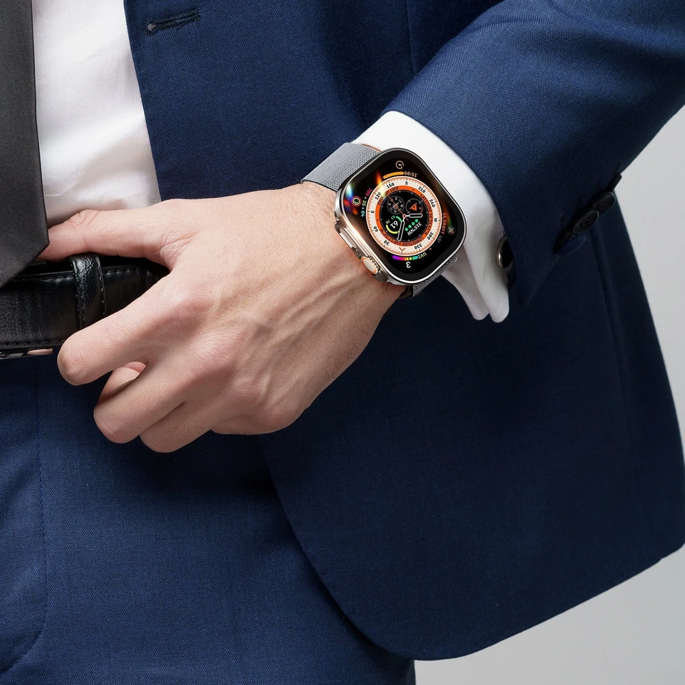LCD apsauginis stikliukas/dėklas Dux Ducis Hamo Apple Watch Ultra 49mm juodas