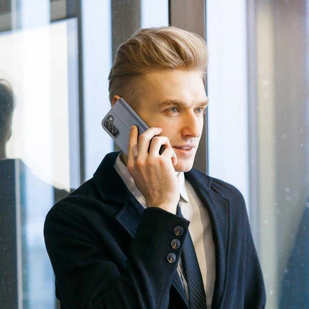 Dux Ducis Hivo atverčiamas dėklas skirtas Samsung Galaxy S22 + (S22 Plus), mėlynas