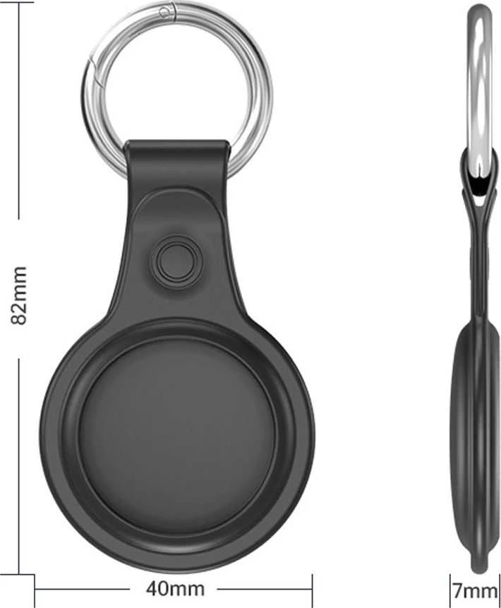 Dux Ducis komplektas 4x silikonowe etui Pakabutis zawieszka case do lokalizatora Apple AirTag (4 kolory: juoda, žalia, rožinė, mėlyna)