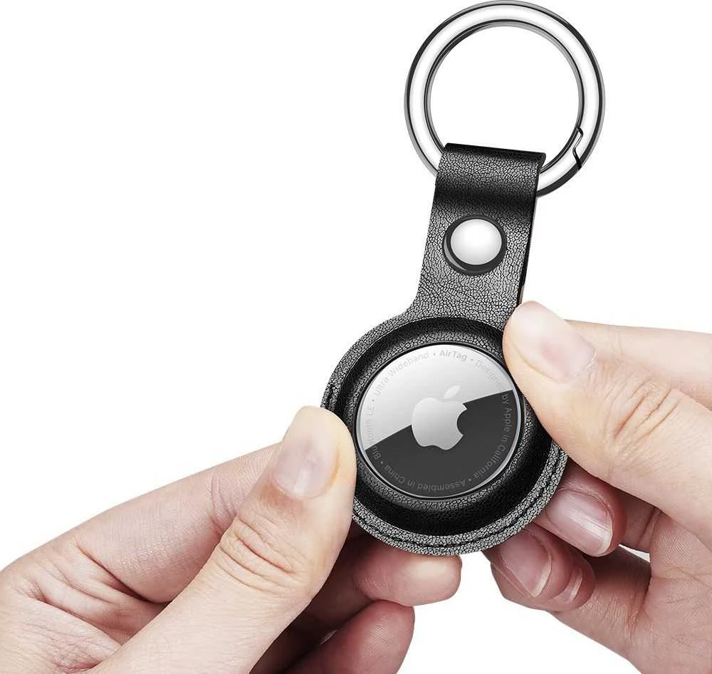 Dux Ducis komplektas 4x silikonowe etui Pakabutis zawieszka case do lokalizatora Apple AirTag (4 kolory: juoda, žalia, rožinė, mėlyna)