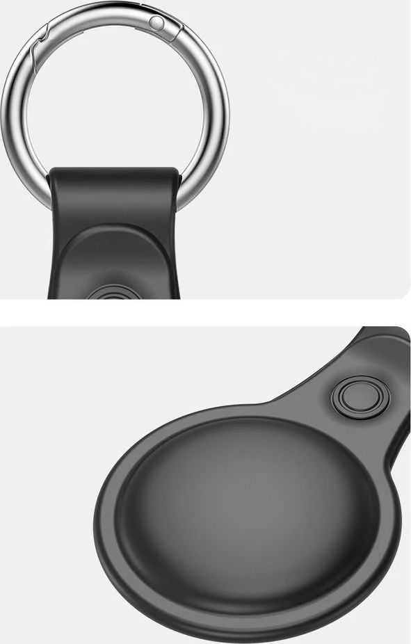 Dux Ducis komplektas 4x silikonowe etui Pakabutis zawieszka case do lokalizatora Apple AirTag (4 kolory: juoda, žalia, rožinė, mėlyna)