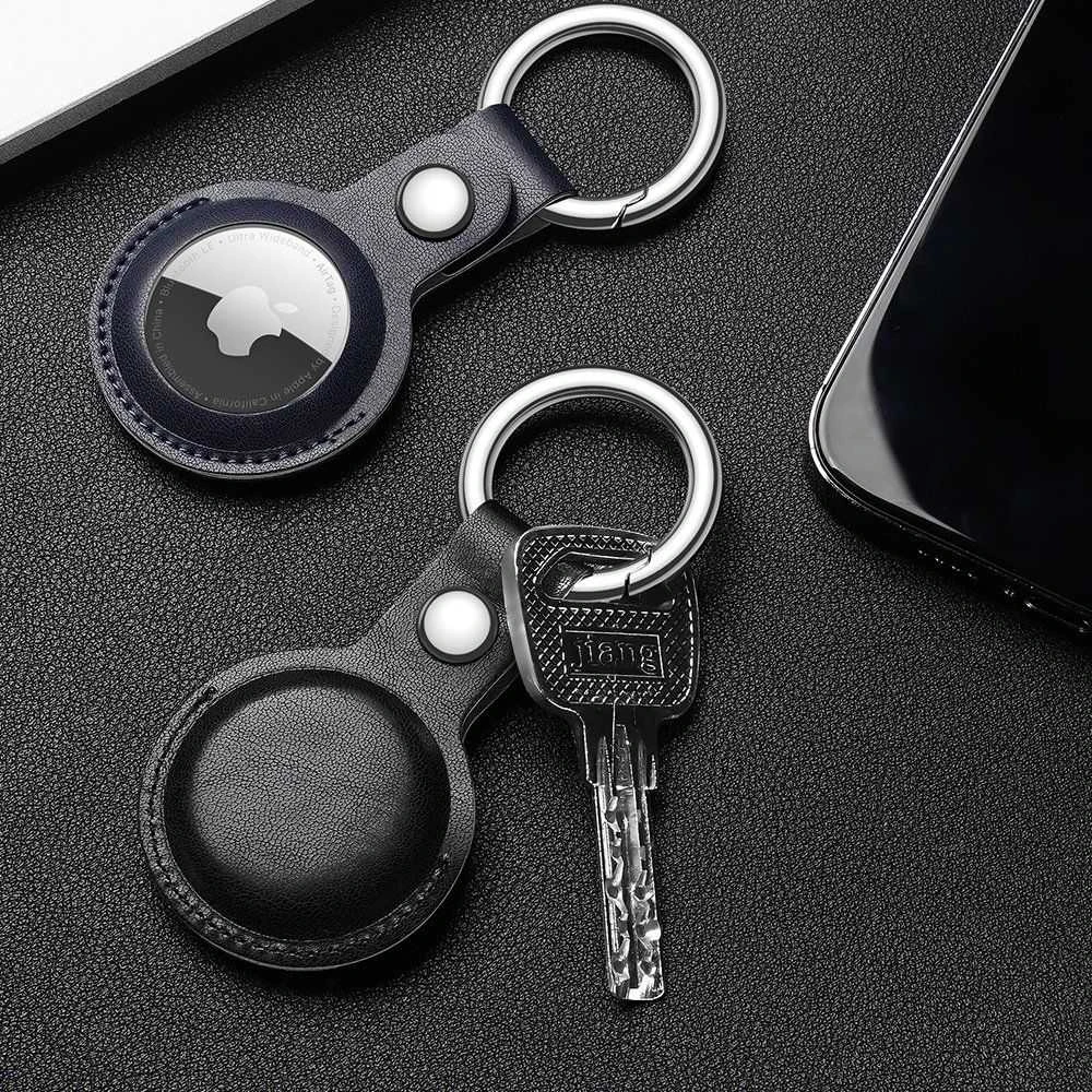 Dux Ducis komplektas 4x silikonowe etui Pakabutis zawieszka case do lokalizatora Apple AirTag (4 kolory: juoda, žalia, rožinė, mėlyna)