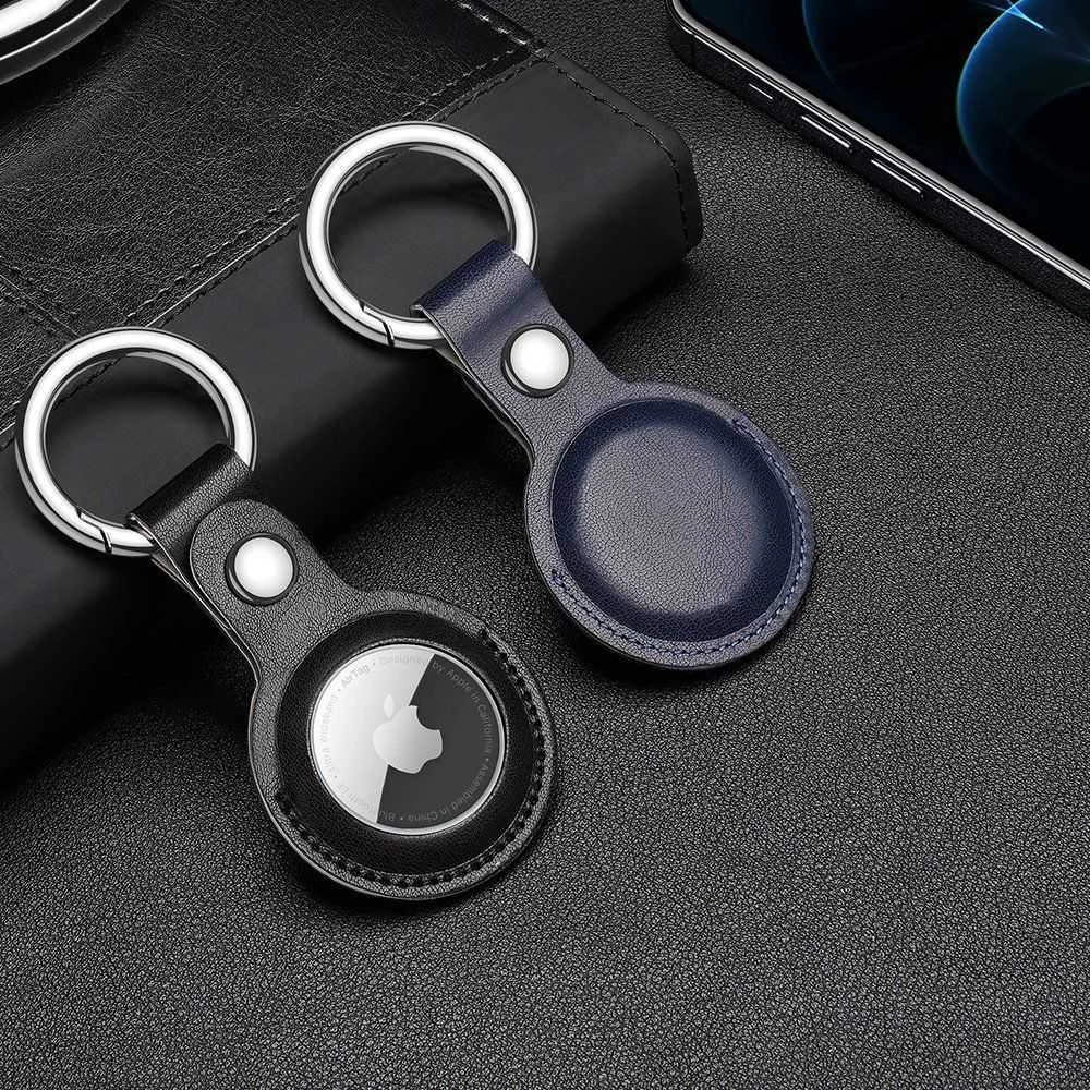 Dux Ducis komplektas 4x silikonowe etui Pakabutis zawieszka case do lokalizatora Apple AirTag (4 kolory: juoda, žalia, rožinė, mėlyna)