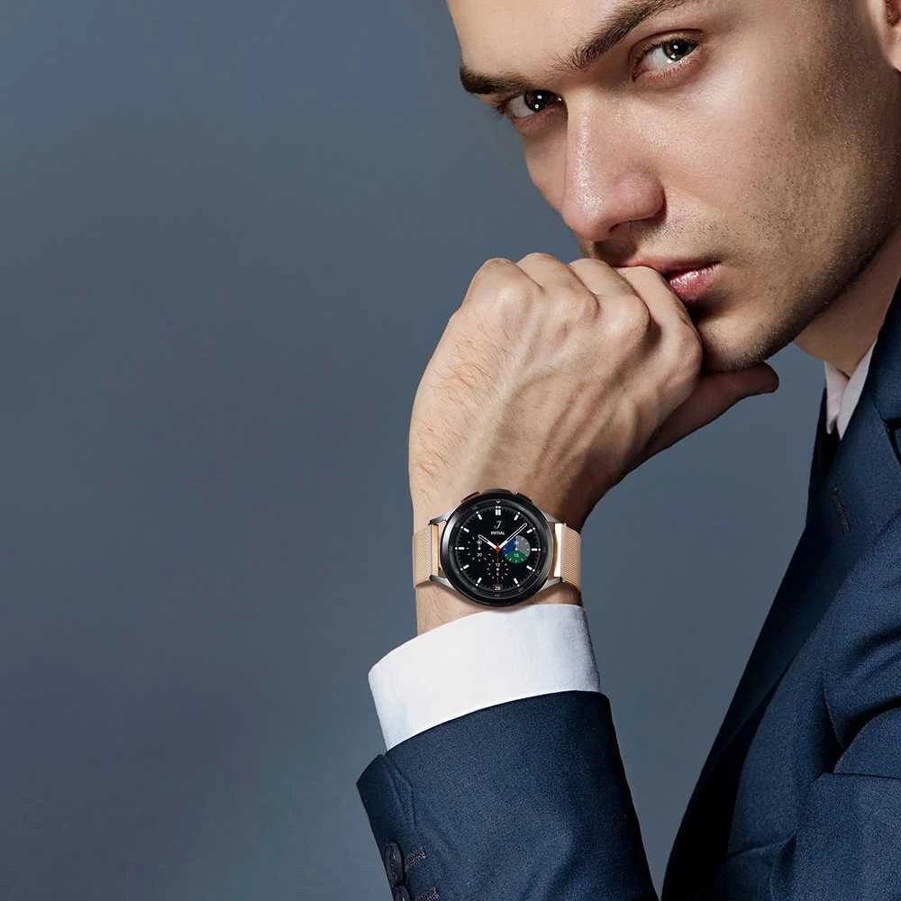 Išmaniojo laikrodžio Samsung Galaxy/Huawei/Xiaomi magnetinis dirželis, Auksinės spalvos, 22mm