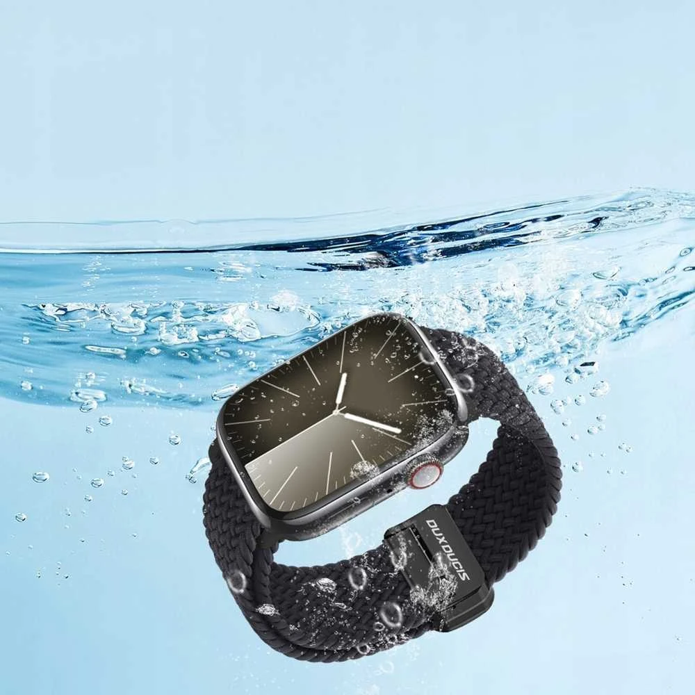 Dux Ducis apyrankė MIXTURE PRO stretchable braided skirta Apple Watch 42 / 44 / 45 / 49 mm midnight
