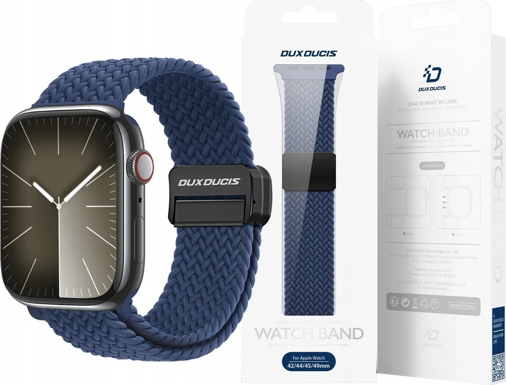 Dux Ducis apyrankė MIXTURE PRO stretchable braided skirta Apple Watch 42 / 44 / 45 / 49 mm mėlynas